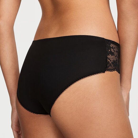 Victoria's Secret Love Cloud Hiphugger Panty in Lace Trim Black XL NEW - Picture 4 of 7